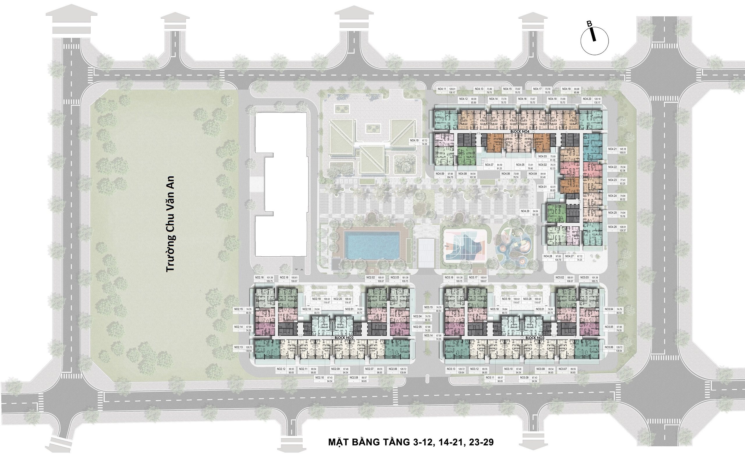 Mặt bằng tổng thể Chung cư Melody Residences
